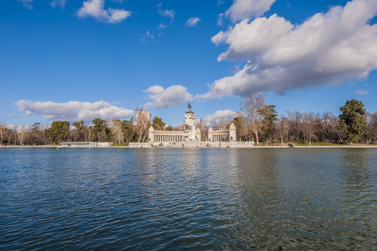 Alfonso XII statue on Retiro Park in Madrid.