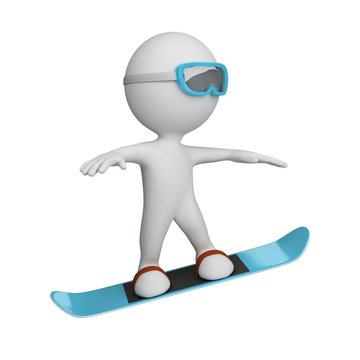 3d person on a snowboard