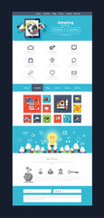 Website page template. Web design