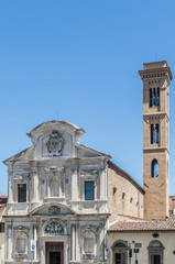 Fototapeta na wymiar The Chiesa di Ognissanti, a Franciscan church in Florence, Italy