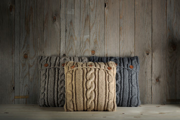 knitted pillows