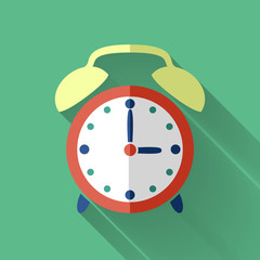 colorful flat design clock icon