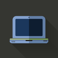 colorful flat design laptop icon