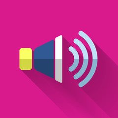 colorful flat design speaker icon