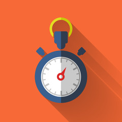 colorful flat design stopwatch icon
