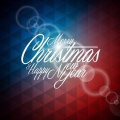 Vector Christmas illustration with typographic design