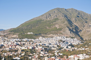 Fototapeta na wymiar Chefchaouen blue town general view at Morocco
