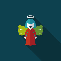 angel flat icon with long shadow, eps10