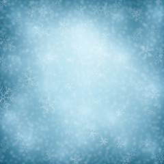 Christmas background with fallen snowflakes.