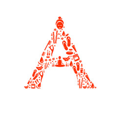 Abstract vector alphabet - A made from Icon Spa - alphabet set.