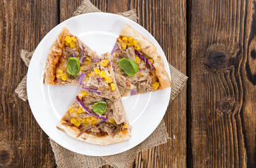 Fresh made Tuna Pizza