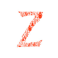 Abstract vector alphabet - Z made from Icon Spa - alphabet set.