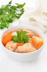 Fish soup with salmon