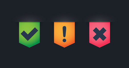 Ribbon icon set with survey related icons
