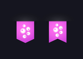 Ribbon icon set with ovules
