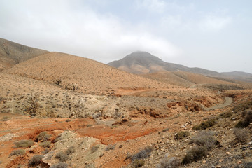 Fototapeta na wymiar La Tablada dans la région de Cardón à Pájara à Fuerteventur