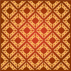 Line Thai art pattern vector illustration