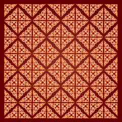 Line Thai art pattern vector illustration