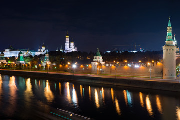 Fototapeta na wymiar Ночной Кремль