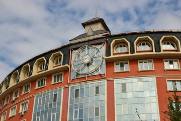 Fototapeta na wymiar Top of a residentail building in Astana, Kazakhstan