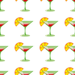 Martini seamless vector pattern