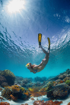 Lady in the sea