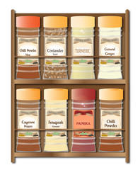 Spicy Spice Rack On White