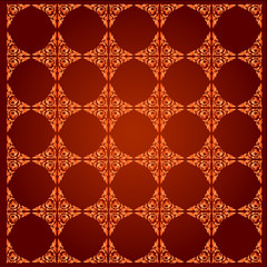 Line Thai art pattern vector illustration