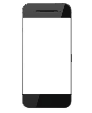 Custom smart phone isolated on white