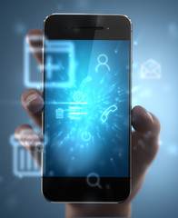 Smartphone icons concept