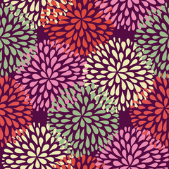 Vector seamless pattern. Modern floral texture. Stylish abstract
