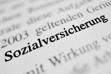 Sozialversicherung - schwarz-wei&szlig;