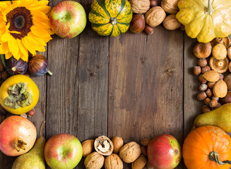 Autumn frame background
