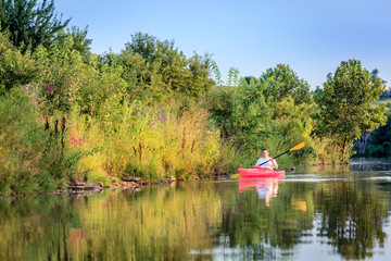 Kayaking on the lake