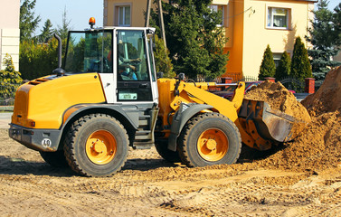 yellow excavator