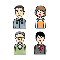 男性と女性のイラスト