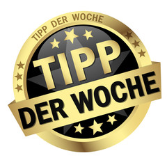 Button with banner Tipp der Woche