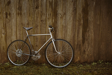Fototapeta na wymiar vintage bike on the street photo