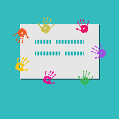 Abstract background with colorful prints