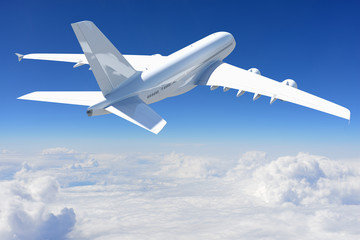 Fototapeta na wymiar Big white airplane