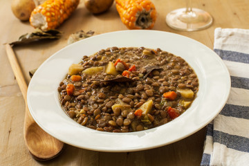Lentil and vegetables