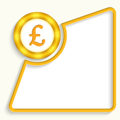 abstract frame for any text with pound sterling