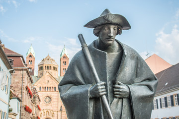 Statue Jakobspilger in Speyer