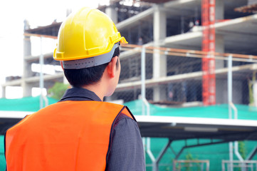 Engineer or foreman checking construction site
