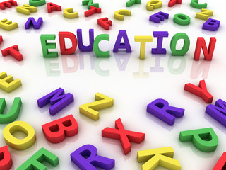 Fototapeta premium 3d imagen Education concept word cloud background