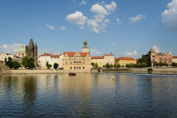Fototapeta na wymiar Vltava river crossing Prague