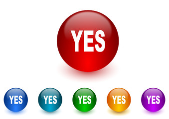 yes vector icon set