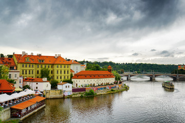 Obraz premium View of the Lesser Town (Little Quarter) in Prague, Czech Republ