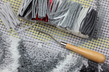 Latch Hook (handmade carpet weaving)
