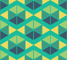 Obraz premium geometric green yellow blue color pattern background